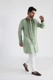 GREEN PINTUCK KURTA
