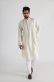 RUAKH YELLOW EMBROIDERED NEHRU AND KURTA SET