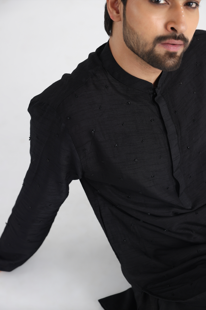 ADEEM BLACK KURTA SET