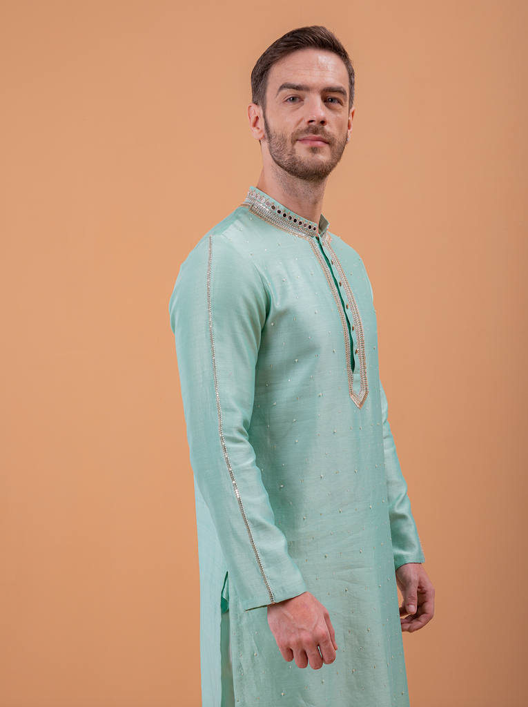 GOLD TURQUOISE KURTA