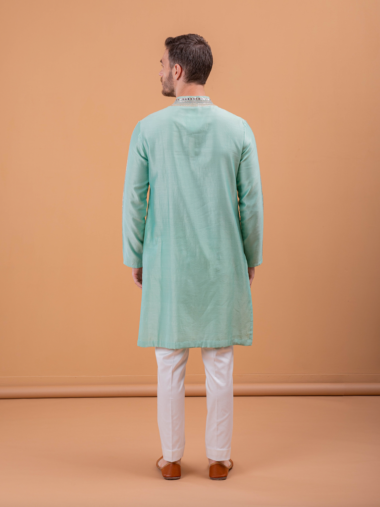 GOLD TURQUOISE KURTA