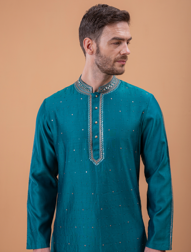 TEAL GREEN KURTA