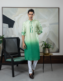 TIE DYE GREEN KURTA SET