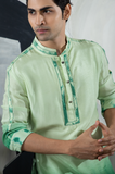 TIE DYE GREEN KURTA SET