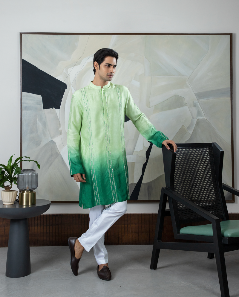 COOL GREEN KURTA SET