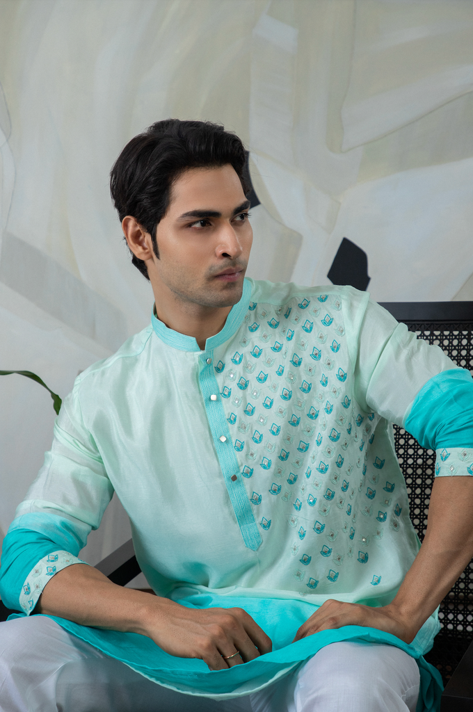 TURQUOISE KURTA SET