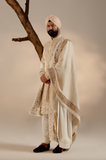 BUTTER CREAM SHERWANI SET