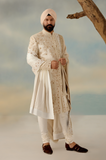 BUTTER CREAM SHERWANI SET
