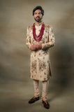 FROSTED ALMOND SHERWANI