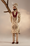 FROSTED ALMOND SHERWANI SET