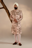 SHELL-PINK SHERWANI SET