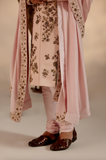 SHELL-PINK SHERWANI SET