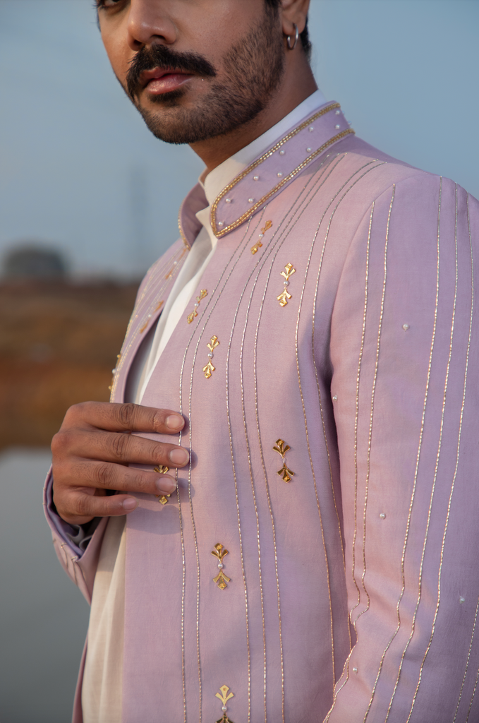 LUSH LAVENDER SHERWANI SET