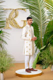 DUSTY IVORY REINDEER SHERWANI SET