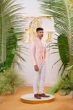 SOFT PINK LOTUS EMBROIDERED JODHPURI SET
