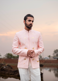 SOFT PINK LOTUS EMBROIDERED JODHPURI SET