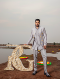 ASH LOTUS EMBROIDERED JODHPURI SET