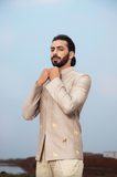 KHAKI HORSE EMBROIDERED JODHPURI SET