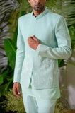 POWDER BLUE EMBROIDRED JODHPURI SET