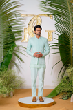 POWDER BLUE EMBROIDRED JODHPURI SET