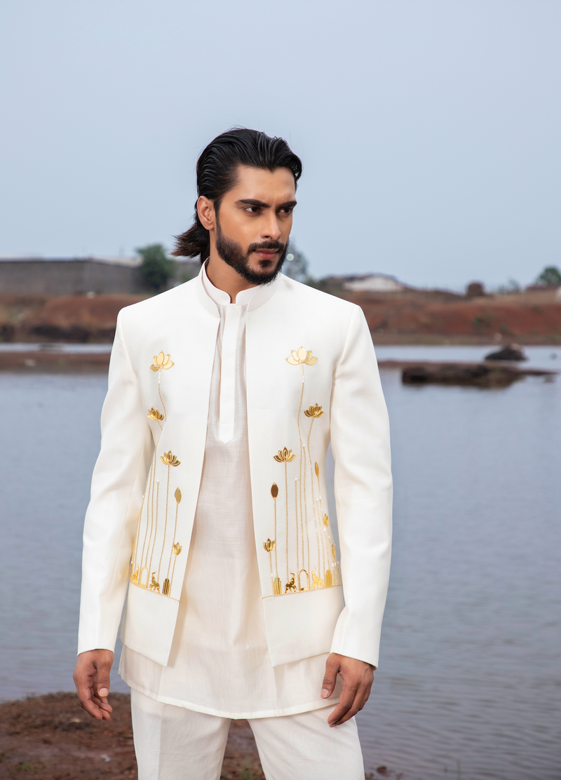 IVORY BLOOM JODHPURI SET