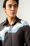 Unisex Grey Panelled Shirt