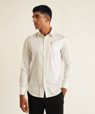 ZIPPER DETAILED BUTTON DOWN SHIRT