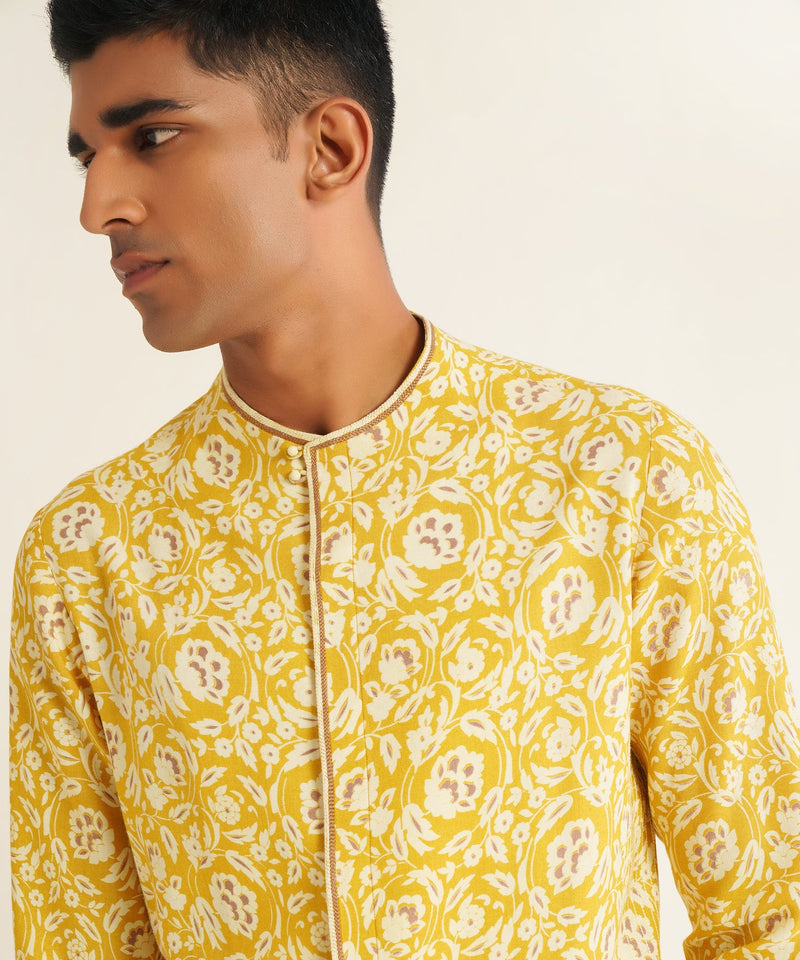 PRINTED CENTRE PLACKET KURTA SET