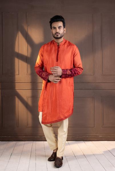 SUNSET BLOOM EMBROIDERED KURTA
