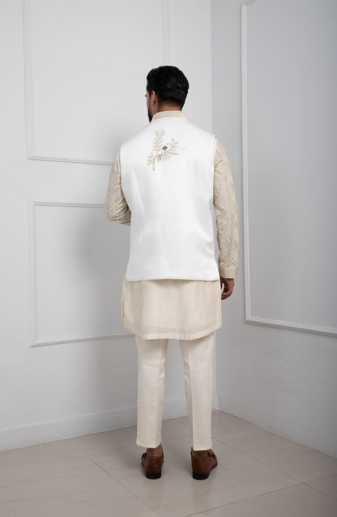 GILDED IVORY NEHRU AND KURTA SET