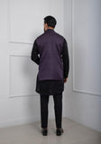 OBSIDIAN NEHRU AND ZIPPER KURTA SET