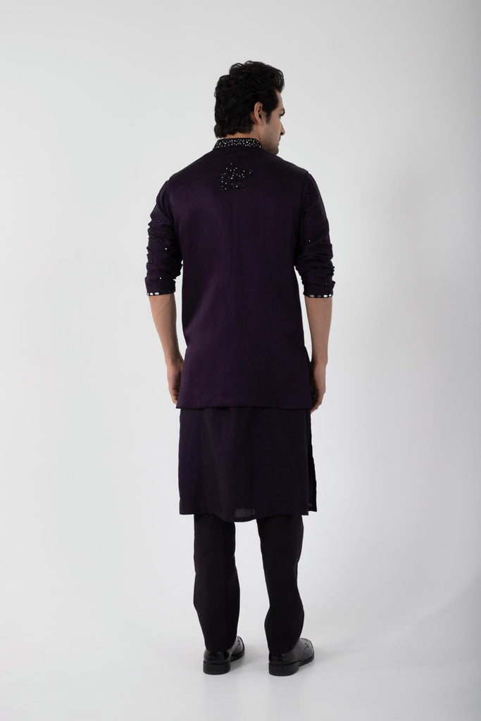 DARK RAVEN NEHRU AND KURTA SET