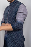 AZURE FROST NEHRU AND KURTA SET