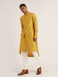 DIAGONAL EMBROIDERED HYBRID KURTA SET