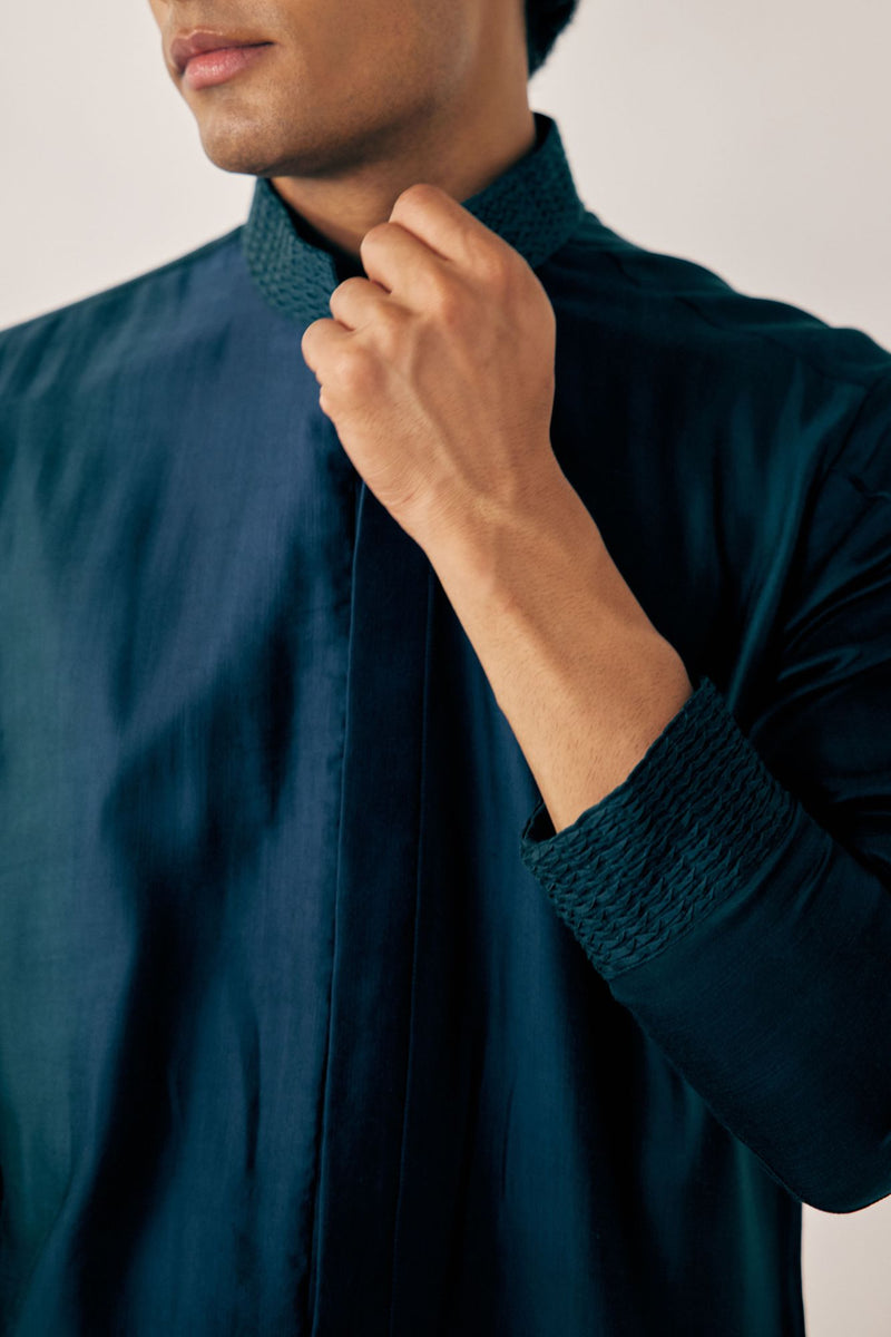 PEACOCK BLUE KURTA SET