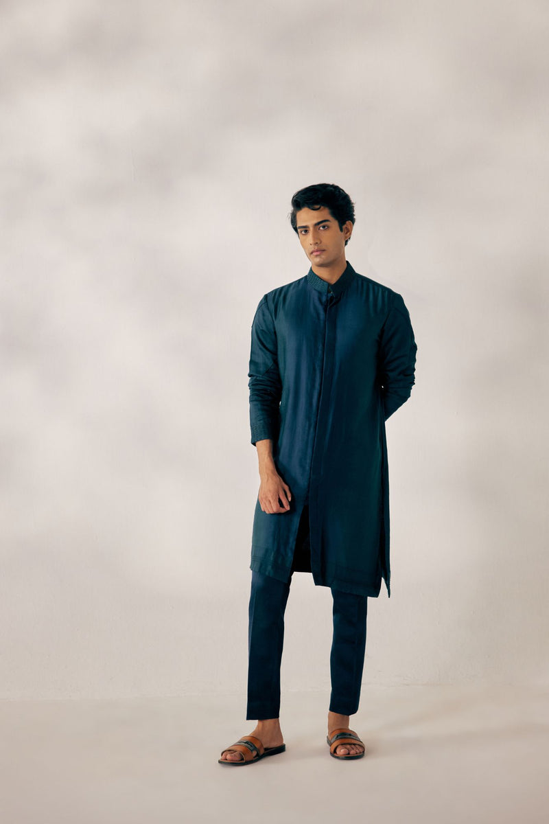 PEACOCK BLUE KURTA SET