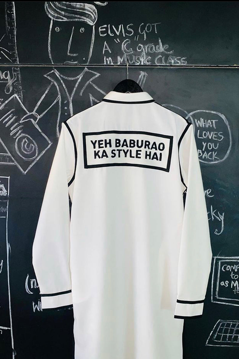 "YE BABURAO KA STYLE HAI" KURTA