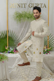 RAAG GREY EMBROIDERED SHERWANI SET
