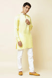 YELLOW EMBROIDERED KURTA