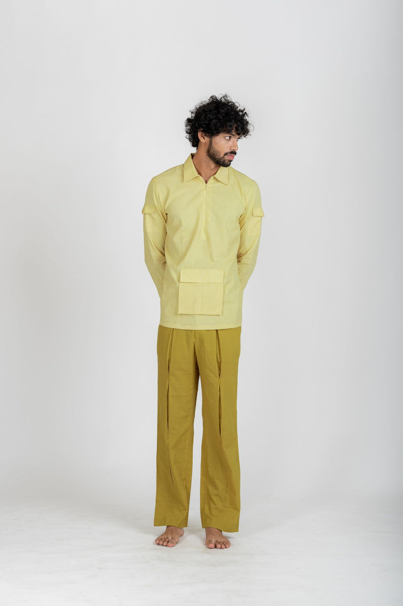 SANDSTONE ZIP UP SHIRT