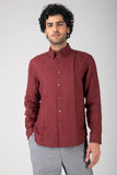PLEATED LINEN SHIRT