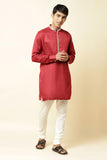 MAROON EMBROIDERED KURTA