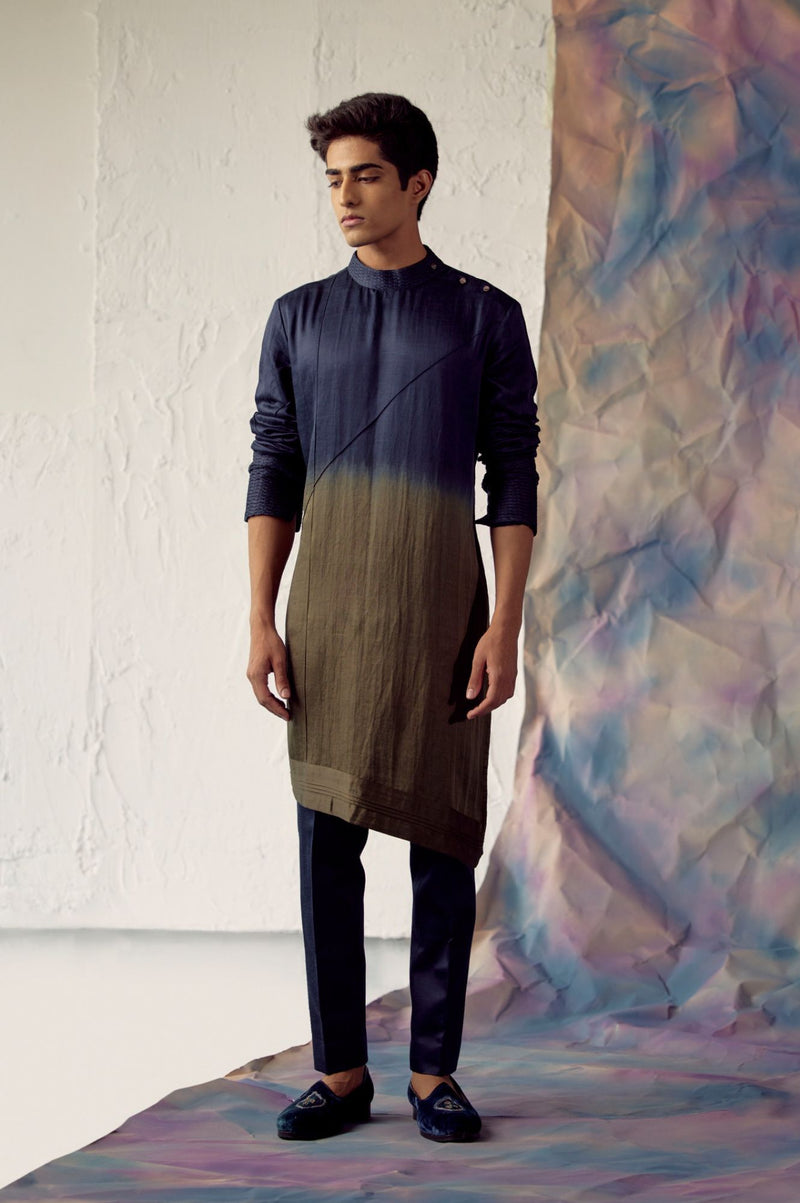 OLIVE OMBRE KURTA SET