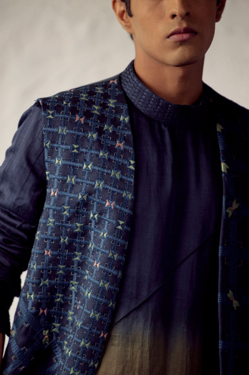 OLIVE OMBRE KURTA SET