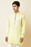 YELLOW EMBROIDERED KURTA
