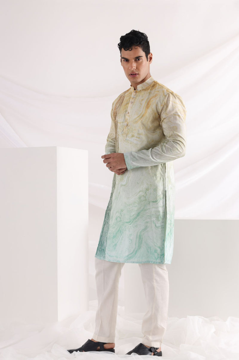 MARBLE PRINT KURTA SET