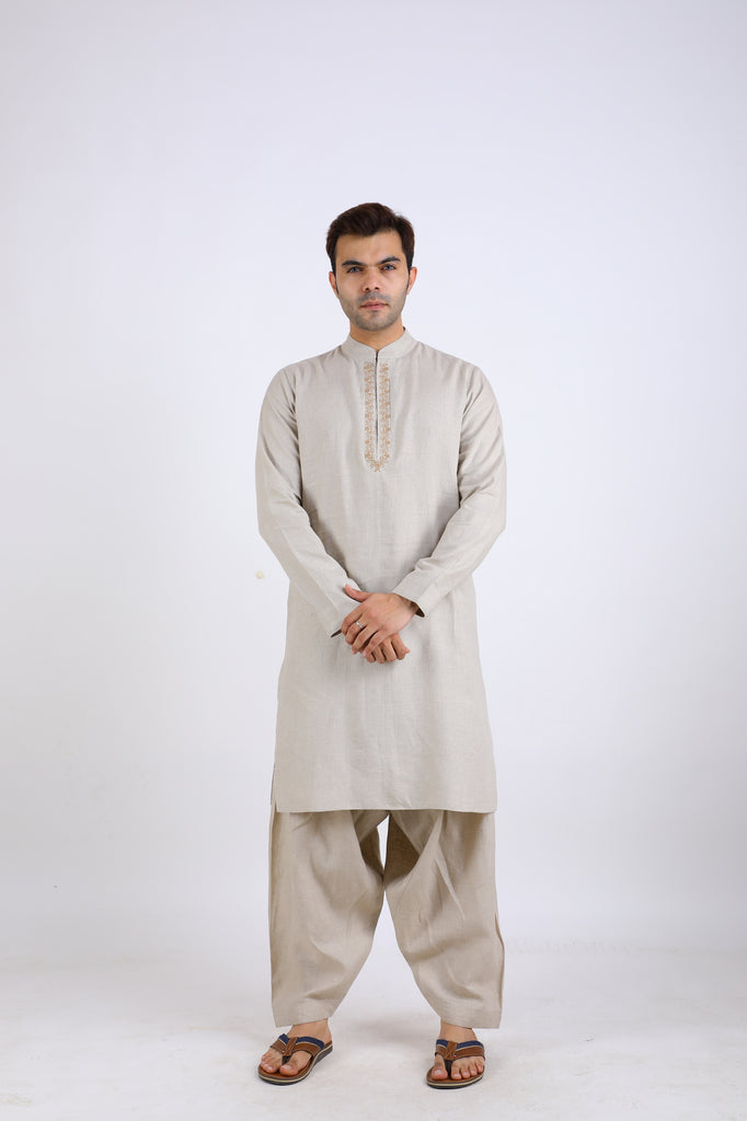 BEIGE KURTA