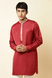 MAROON EMBROIDERED KURTA