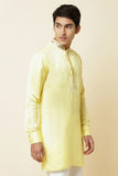 YELLOW EMBROIDERED KURTA
