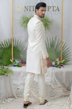 AMEY IVORY EMBROIDERED SHERWANI SET